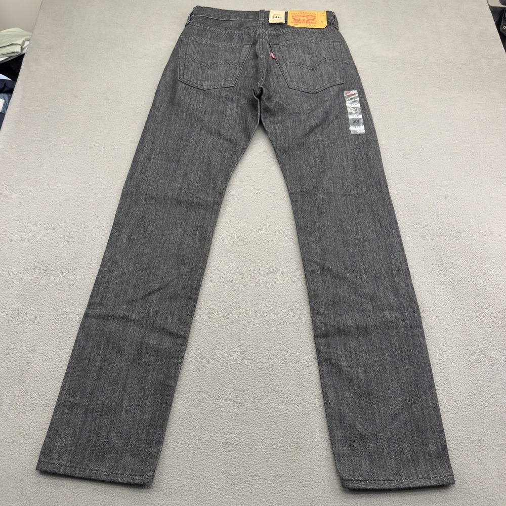 Levis 501 '93 Straight Jeans Mens 29x34 Dark Gray Stretch Button Fly Skater - Picture 11 of 12